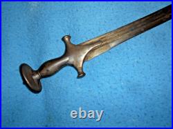 ANTIQUE VINTAGE c1870 ISLAMIC HAND MADE SCIMITAR SWORD With SCABBARD ARABIAN SWORD