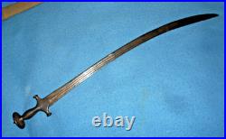 ANTIQUE VINTAGE c1870 ISLAMIC HAND MADE SCIMITAR SWORD With SCABBARD ARABIAN SWORD