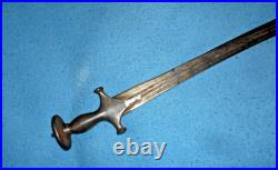 ANTIQUE VINTAGE c1870 ISLAMIC HAND MADE SCIMITAR SWORD With SCABBARD ARABIAN SWORD