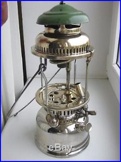 ANTIQUE Vintage Swedish KEROSENE LANTERN gas LAMP Primus 981 BRASS