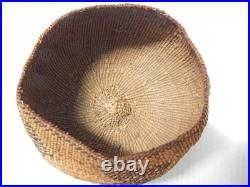 ANTIQUE c. 1890s YUROK (HUPA) CALIFORNIA GIFT BASKET BEAUTIFUL OLD PATINA