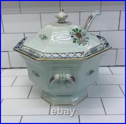 Adams Calyx Ware Tureen withLid, Ladle & Under plate Antique C. 1900