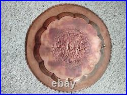 African Antique Handcrafted Copper Plates from 1953