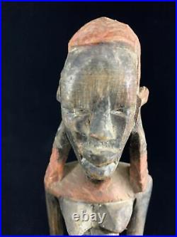 African Art 2 Antique Statues Congo 12 Inch Pair