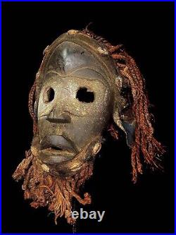 African mask antiques, large African mask Dan Zapkei or Gunye ge mask-4210