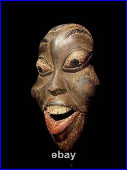 African mask antiques, large African mask Mask Wood Kiiappak, Ammassalimiu -4272