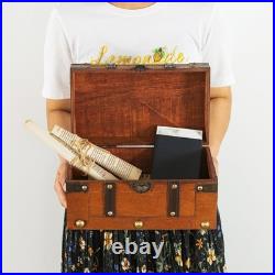 Alexander Wooden Treasure Chests Set of 2, Antique Storage Trunks, Decorati Alexander Wooden Treasure Chests Set of 2, Antique Storage Trunks, Decorati