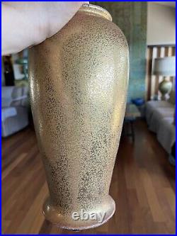 Amazing 12 Antique Gold Encrusted Nipping Porcelain Vase