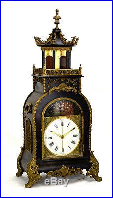 An Old Canton Workshop Chinese Automaton Acrobats Musical Pagoda Bracket Clock