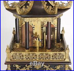 An Old Canton Workshop Chinese Automaton Acrobats Musical Pagoda Bracket Clock