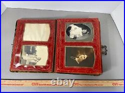 AnTiQuE Victorian Velvet PHOTO Album TINTYPES DAGUERREOTYPES Mirror Heart As Is