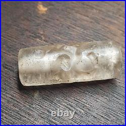 Ancient Antiquities Crystal Bead Cylinder Seal Intaglio Stamp