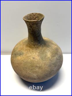 Ancient Archaic Native American Indian Clay Pottery Vessel / Water Jug