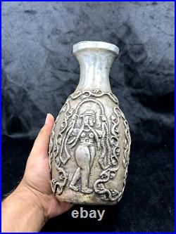 Ancient Center Asia Sassanid Period Silver Glided Vessel 224 651 AD