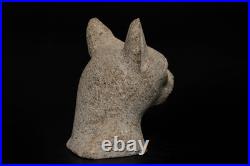 Ancient Egyptian Antiques Bastet Cat Head Statue Rare Granite Sacred Relic