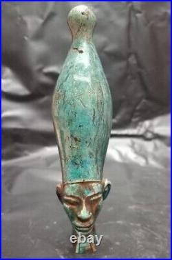 Ancient Egyptian Antiques Egyptian Figurine King Amenhotep ii Glazed Egyptian BC