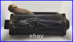 Ancient Egyptian Antiques Goddess Isis Funerary Box With Egyptian Ushabti Inside