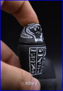 Ancient Egyptian Antiques Set Canopic 4 Jars & Pharaonic Inscriptions Egypt BC