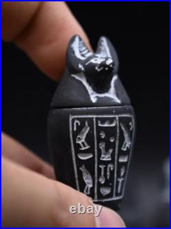 Ancient Egyptian Antiques Set Canopic 4 Jars & Pharaonic Inscriptions Egypt BC