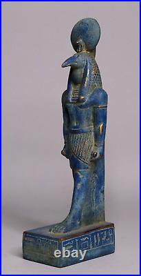 Ancient Egyptian Antiques Thoth Statue God of Moon Egypt Pharaonic Blue Stone