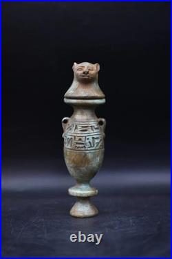 Ancient Egyptian Antiquities Authentic Pharaonic Urn eyeliner Rare Egypt 1560 BC