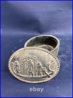 Ancient Egyptian Antiquities Box With Goddess Bastet Cat