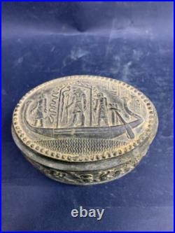 Ancient Egyptian Antiquities Box With Goddess Bastet Cat