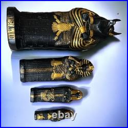 Ancient Egyptian Antiquities Coffin Anubis Mummy Pharaonic Rare Egyptian BC