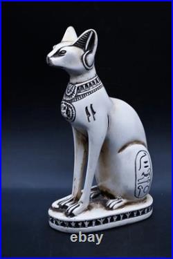 Ancient Egyptian Antiquities Egyptian 3 Goddess Bastet Statue 3 Cat Figure BC