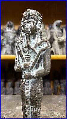 Ancient Egyptian Antiquities Moon God Khonsu Statue Exquisite Hieroglyphic BC