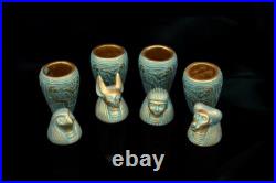 Ancient Egyptian Antiquities Pharaonic 4 Canopic Jars Sons God Horus Egyptian BC