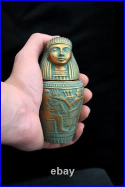 Ancient Egyptian Antiquities Pharaonic 4 Canopic Jars Sons God Horus Egyptian BC