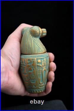 Ancient Egyptian Antiquities Pharaonic 4 Canopic Jars Sons God Horus Egyptian BC