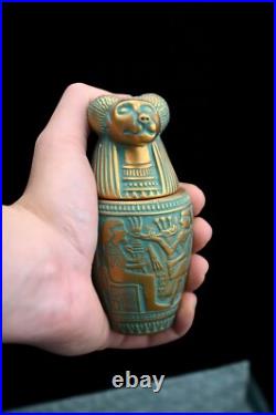 Ancient Egyptian Antiquities Pharaonic 4 Canopic Jars Sons God Horus Egyptian BC