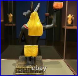 Ancient Egyptian Antiquities Pharaonic Jackal God Anubis candle holder Rare BC