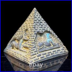 Ancient Egyptian Antiquities Pyramid Engraved with the Heritage the Pharaohs BC