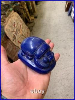 Ancient Egyptian Antiquities Rare Scarab Beetle With Hieroglyphics Egyptian BC