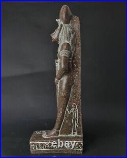 Ancient Egyptian Antiquities Rare statue of goddess Sekhmet with hieroglyphs BC