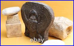 Ancient Egyptian Antiquities Winged Scarab Carved In block Of Stone Rare BC