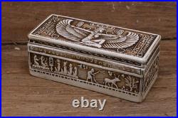 Ancient Egyptian Antiquities jewelry Isis Box with Pharaonic Inscriptions BC