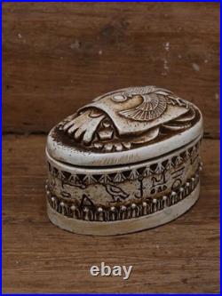 Ancient Egyptian Antiquities jewelry Scarab Box with Pharaonic Inscriptions BC