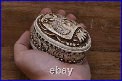 Ancient Egyptian Antiquities jewelry Scarab Box with Pharaonic Inscriptions BC