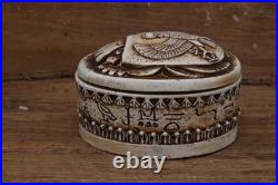 Ancient Egyptian Antiquities jewelry Scarab Box with Pharaonic Inscriptions BC