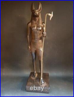 Ancient Egyptian Antiquities statue of God Anubis Egyptian Pharaonic BC