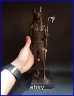 Ancient Egyptian Antiquities statue of God Anubis Egyptian Pharaonic BC