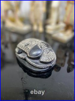 Ancient Egyptian AntiquitiesEgyptian Scarab Statue, Symbol of Eternal Protectio