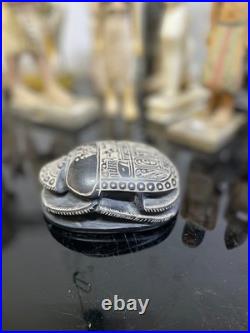 Ancient Egyptian AntiquitiesEgyptian Scarab Statue, Symbol of Eternal Protectio