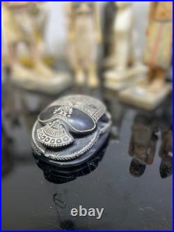Ancient Egyptian AntiquitiesEgyptian Scarab Statue, Symbol of Eternal Protectio