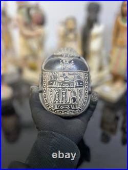 Ancient Egyptian AntiquitiesEgyptian Scarab Statue, Symbol of Eternal Protectio