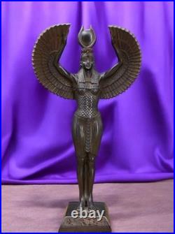 Ancient Egyptian Artifacts RARE AUTHENTIC WINGED STATUE Of Egyptian Goddess Isis